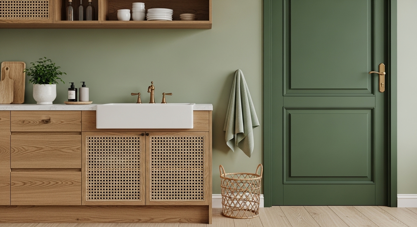 Wood Tones and Green: Organic and Natural
