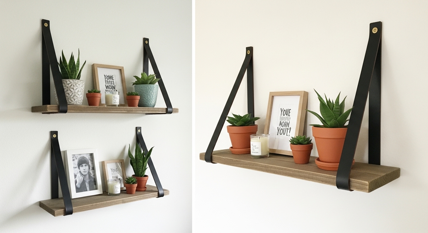 DIY Wall Shelves with Decor Accents