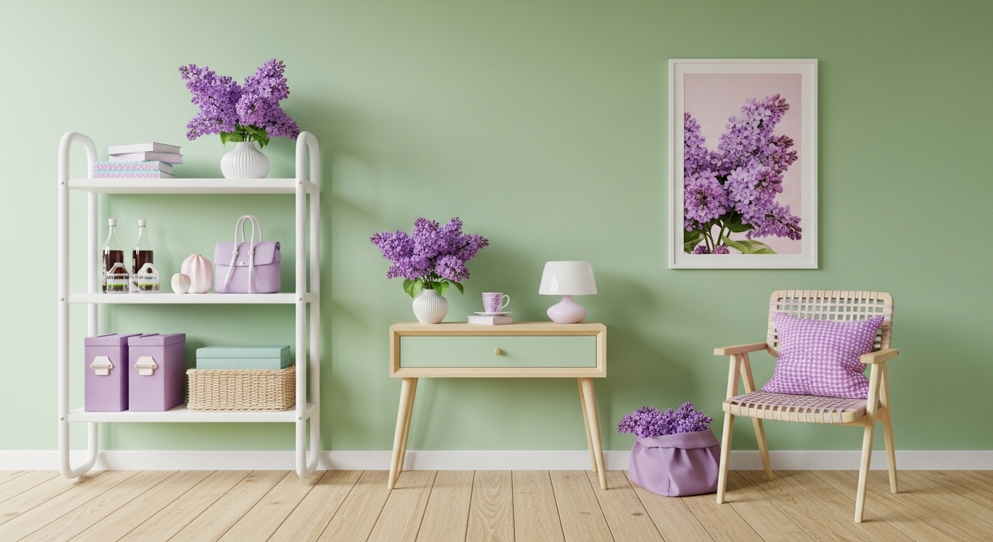 Lilac and Green: Trendy and Artistic