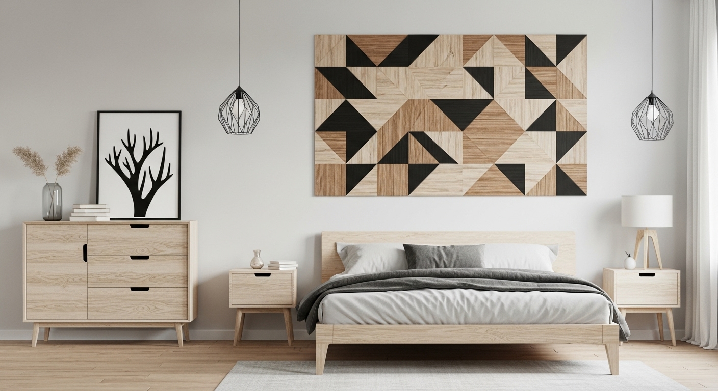 Geometric Wood Wall Panels