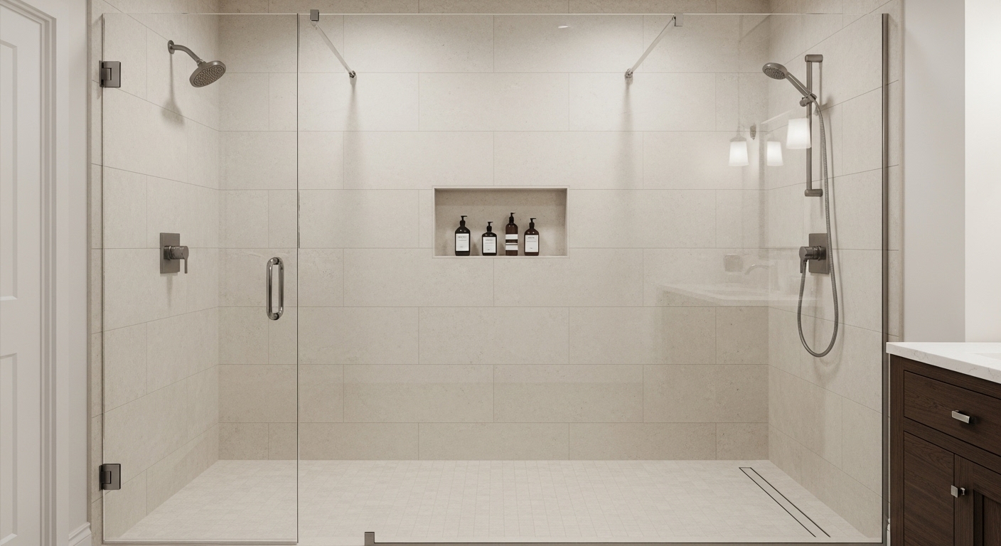 Walk-In Wet Rooms with Frameless Glass