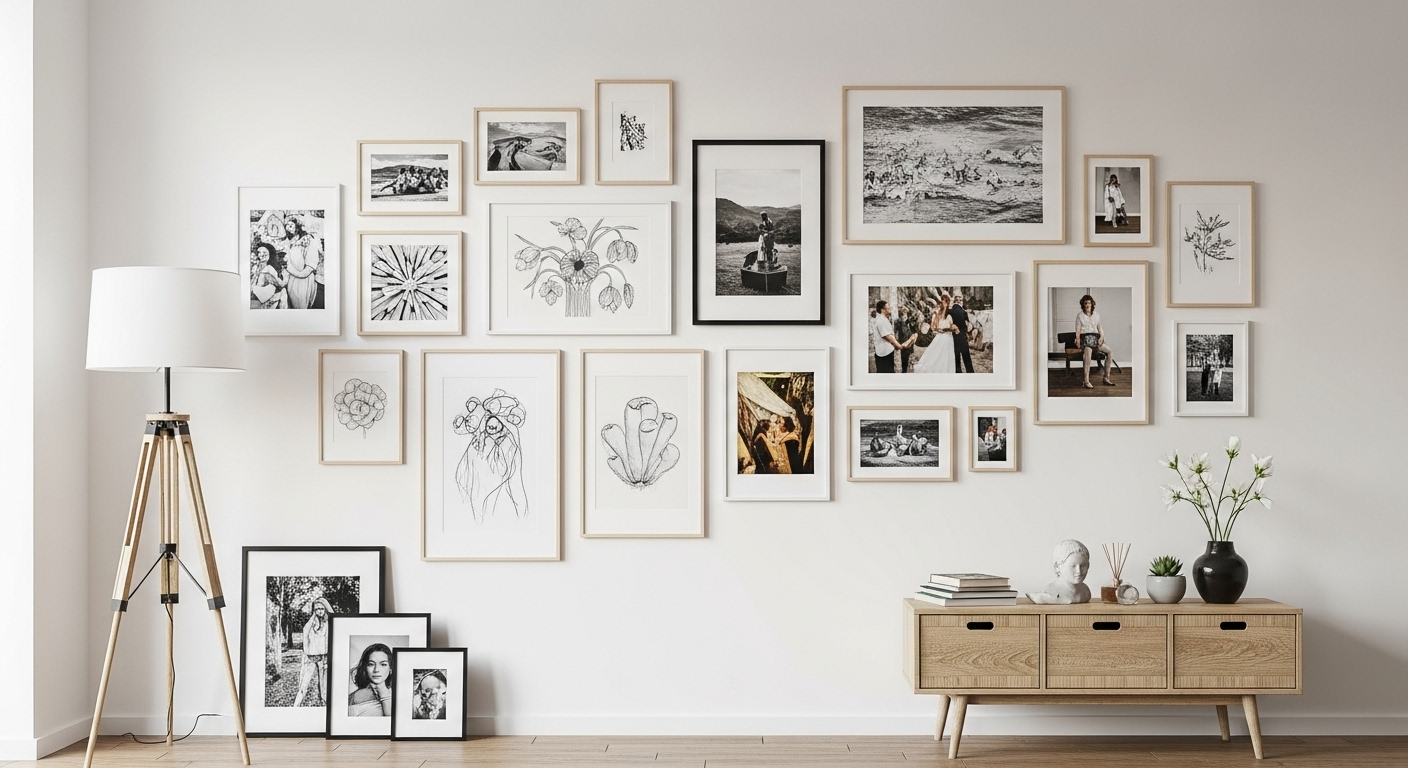 Gallery Walls with Mixed Media