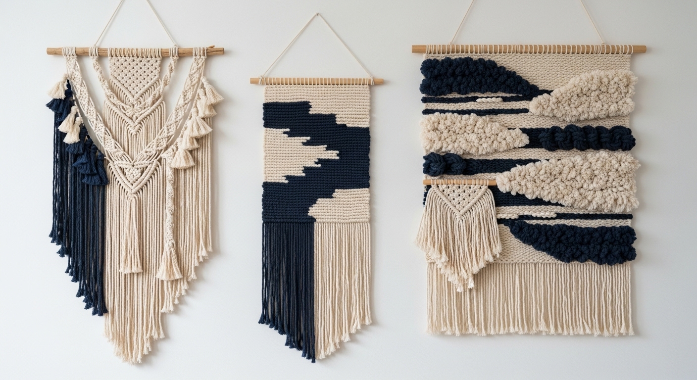 Textured Wall Hangings and Woven Art
