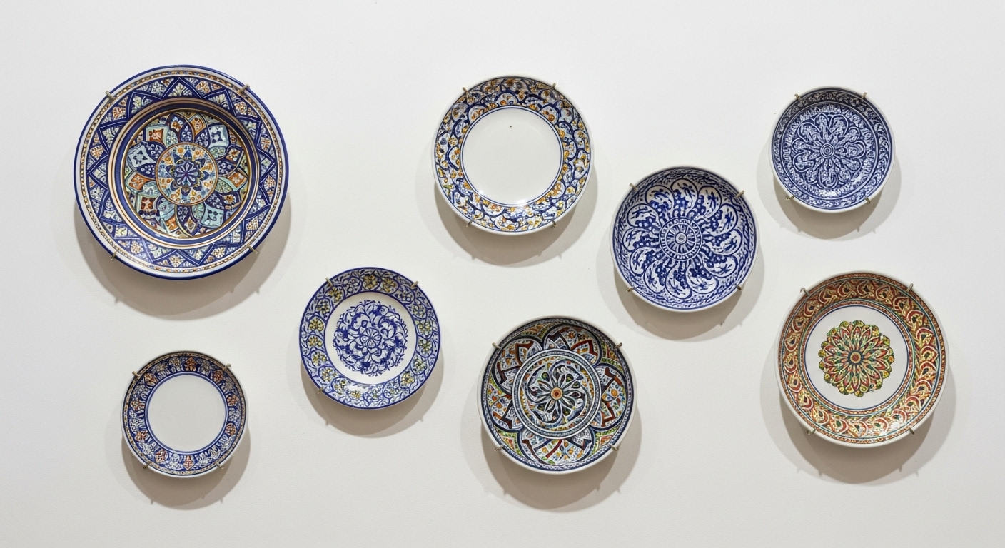 Use Decorative Plates or Ceramics