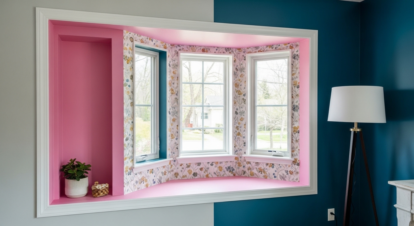 Paint or Wallpaper the Recess for Contrast