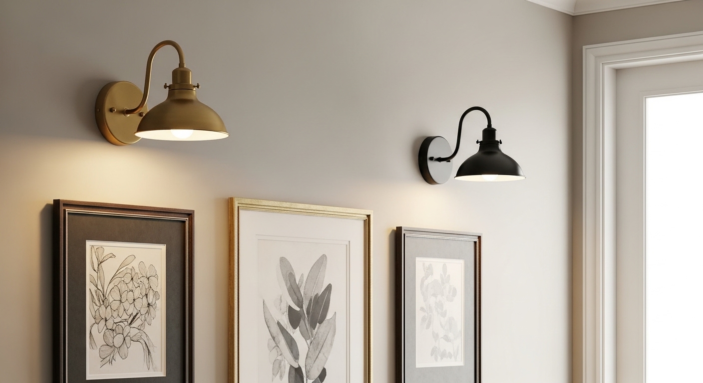 Layered Wall Sconces + Art