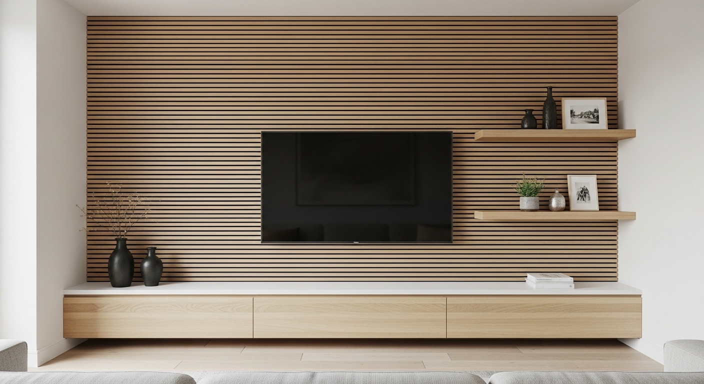 Horizontal Wood Slats or Paneling