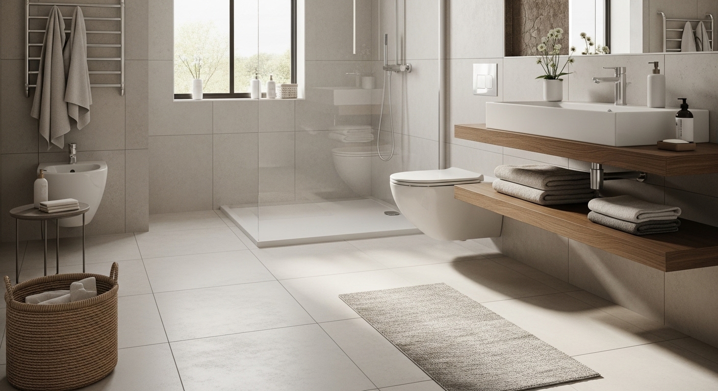 Large-Format Tiles-Bathroom Tile Ideas