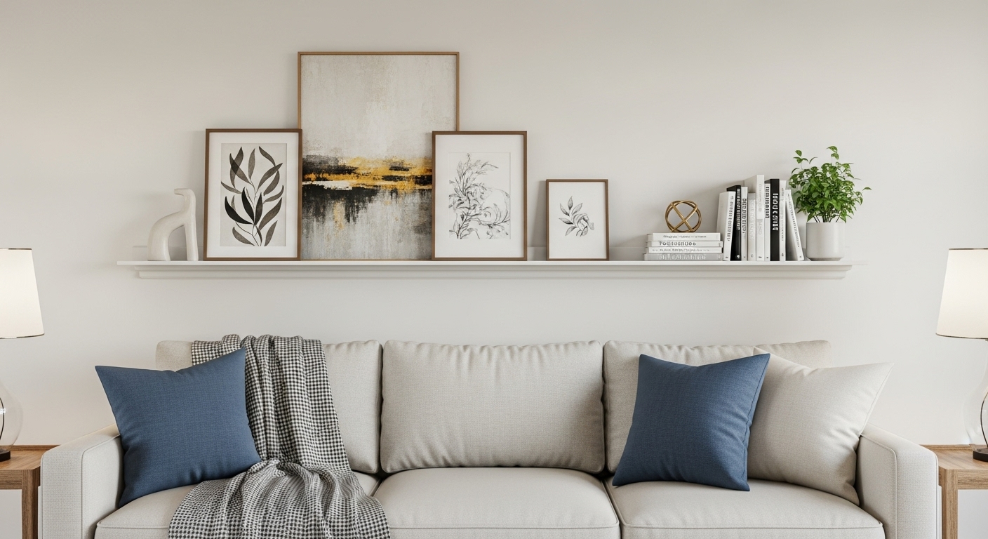Picture Ledges for a Rotating Display