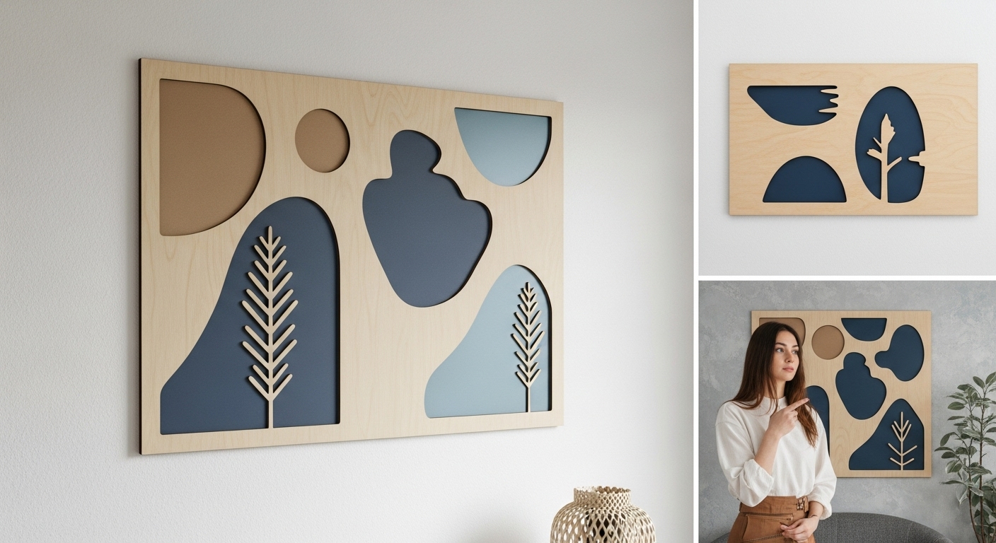 3D Printed or Laser-Cut Wall Art