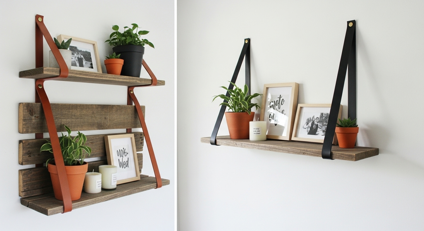 DIY Wall Shelves with Decor Accents