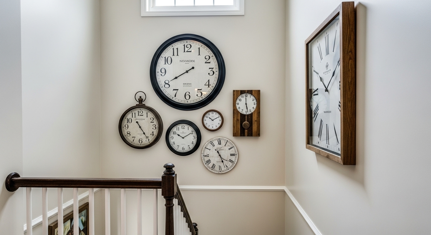 Hang Wall Clocks as Functional Art
