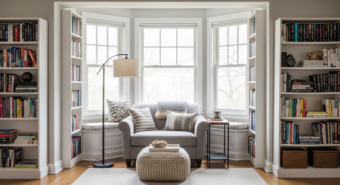 Style a Reading Nook With Bookshelves and a Comfy Chair