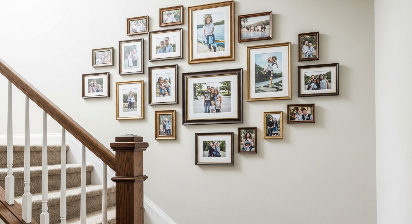 Create a Gallery Wall with Personality-Staircase Wall Decor Ideas