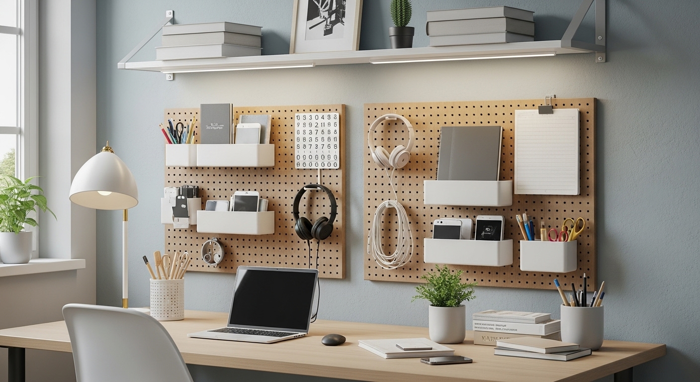 Creative Pegboard Storage