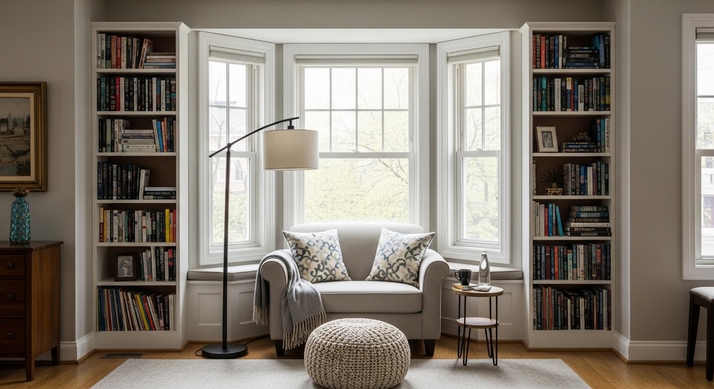 Style a Reading Nook With Bookshelves and a Comfy Chair