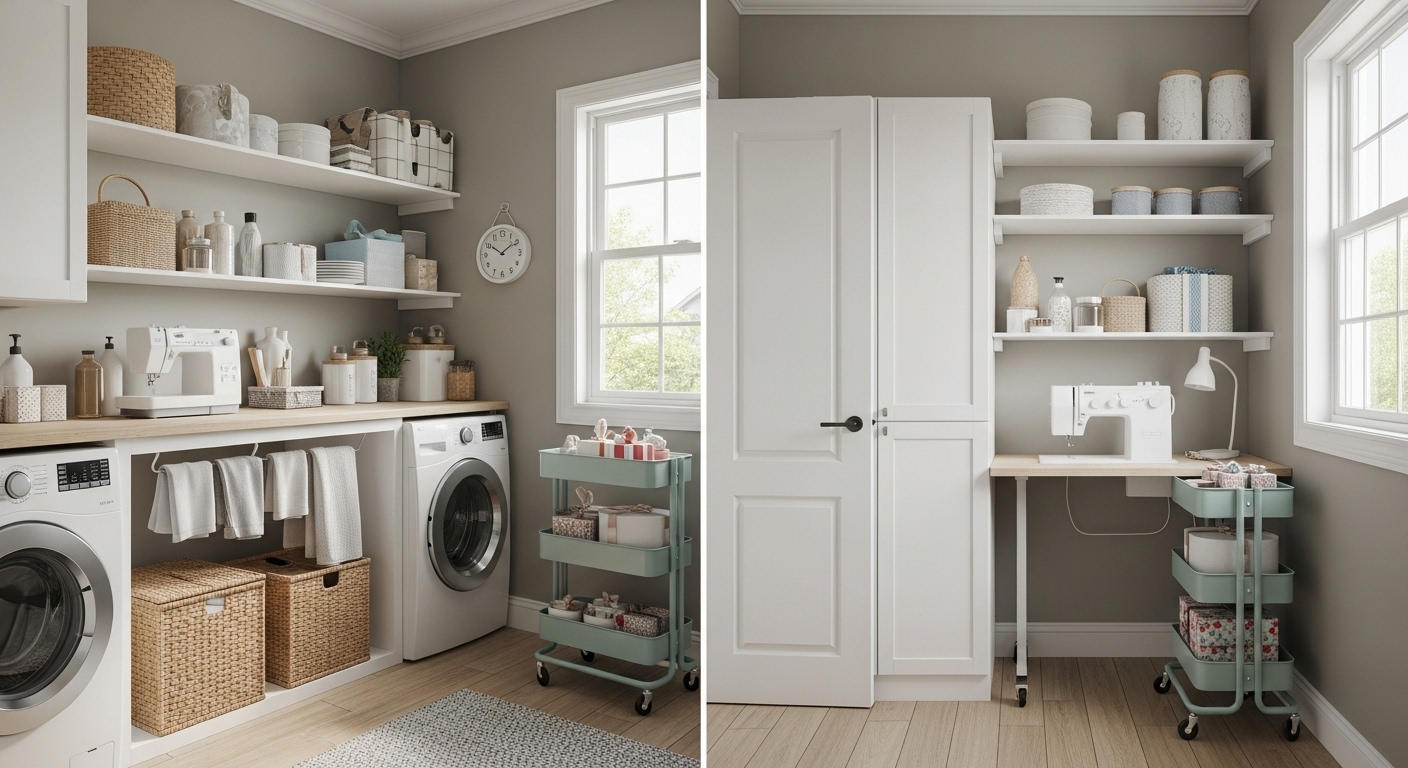 Think Multi-Use: Laundry + Pantry + Craft Zone
