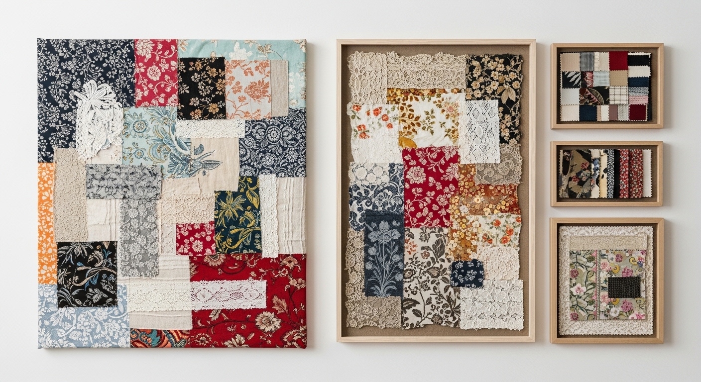 Textile Collage or Fabric Panels