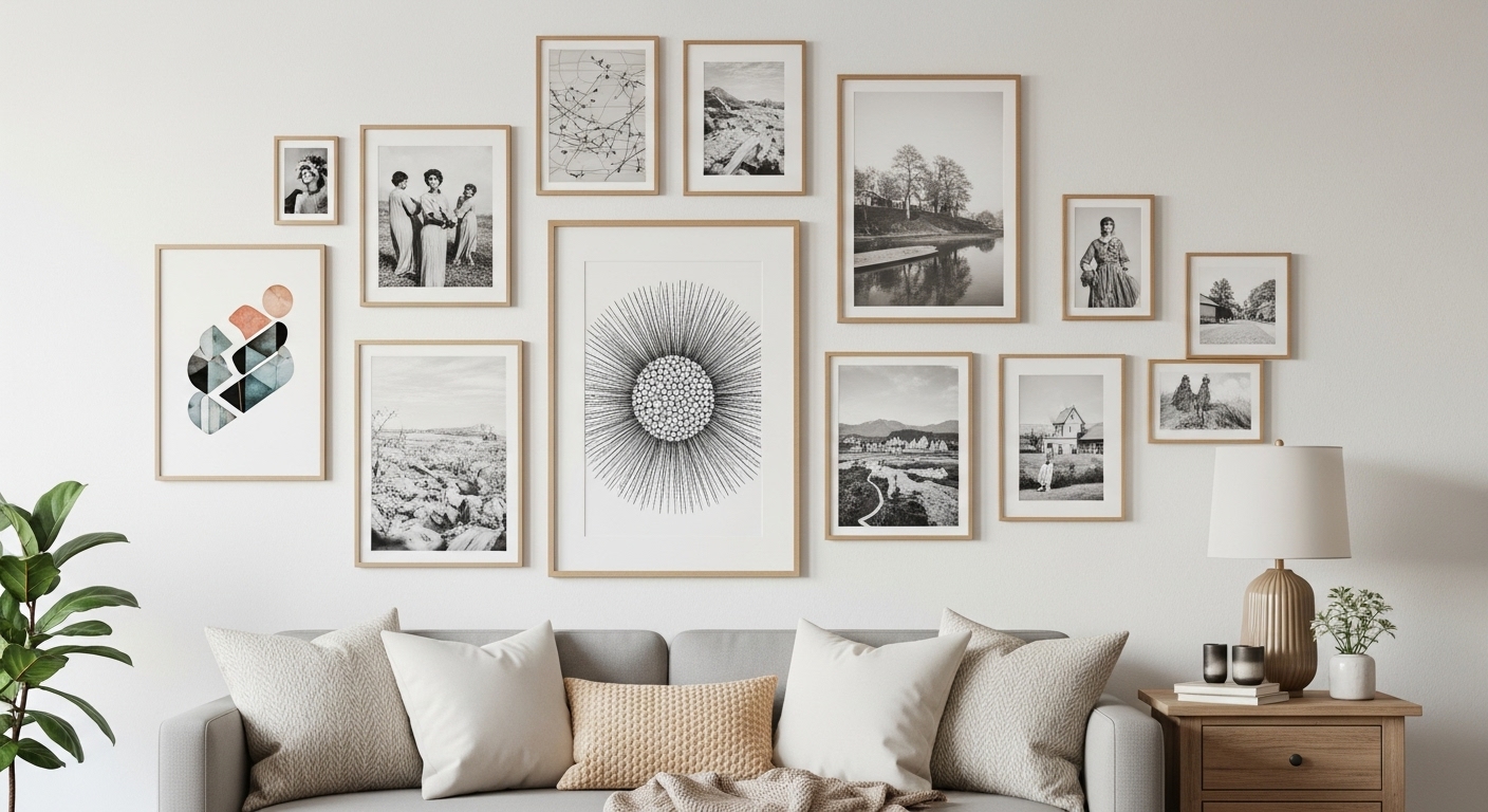 Statement Gallery Walls That Tell a Story-Above Couch Wall Decor Ideas