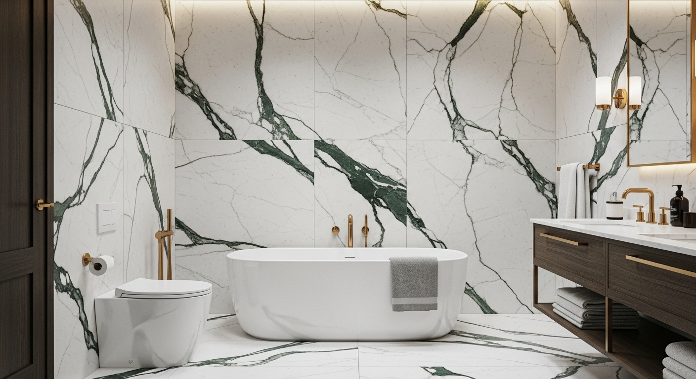  Floor-to-Ceiling Marble for a Luxe Finish