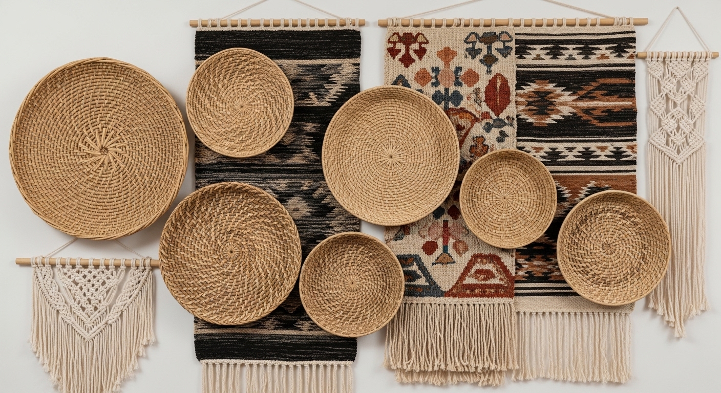 Display Woven Baskets or Textiles