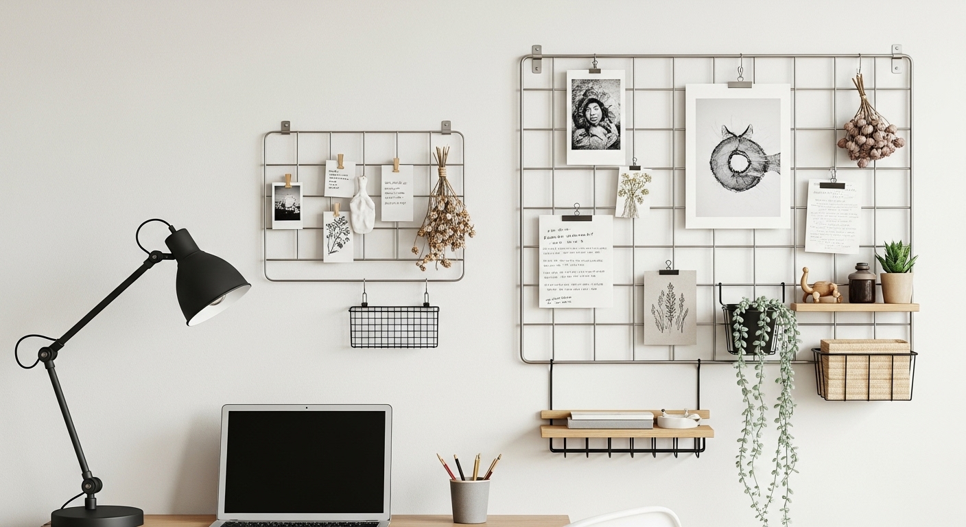 Hang a Functional Wall Grid or Organizer