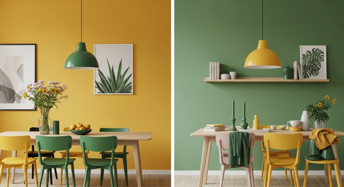Mustard Yellow and Green: Vibrant and Fun