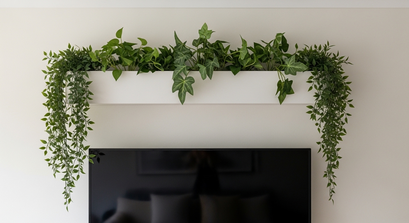 Wall-Mounted Planters or Hanging Greenery