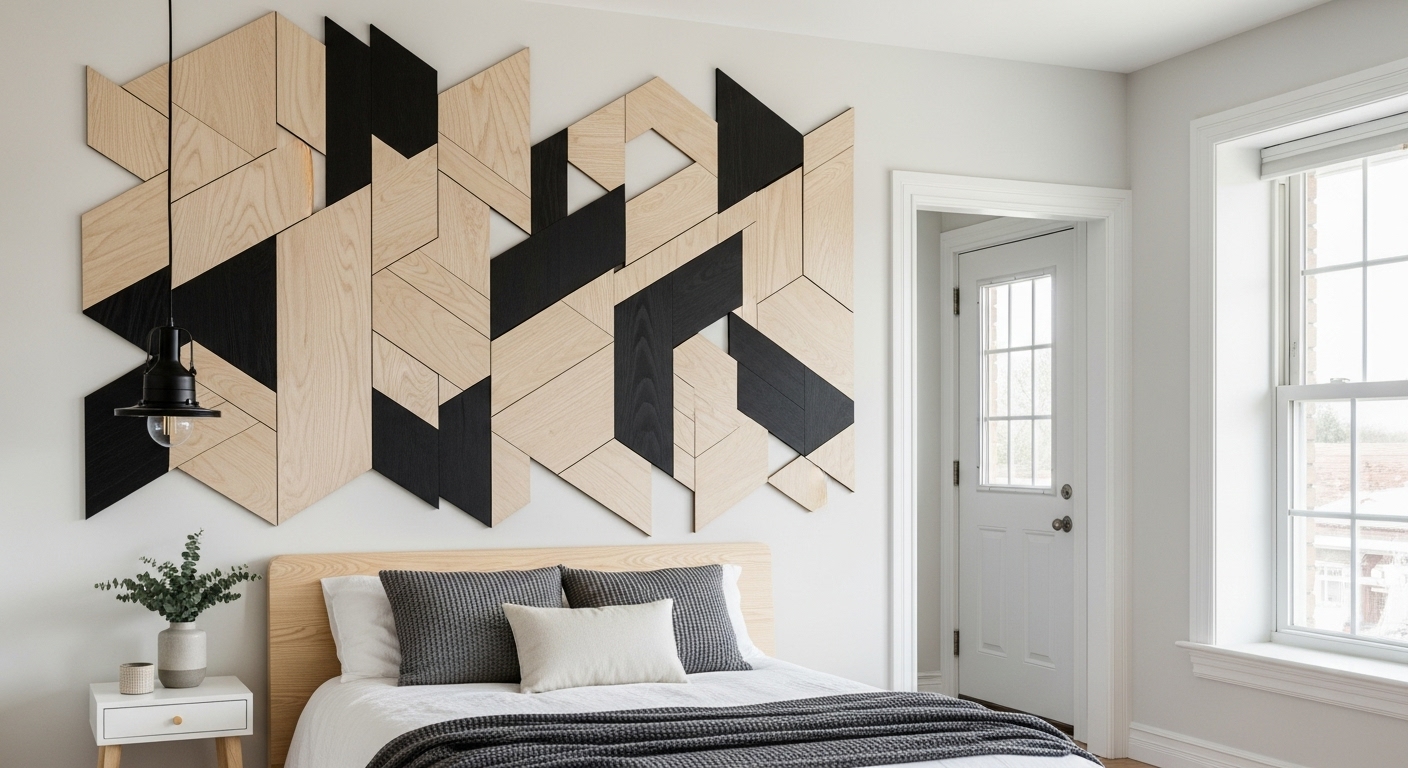 Geometric Wood Wall Panels