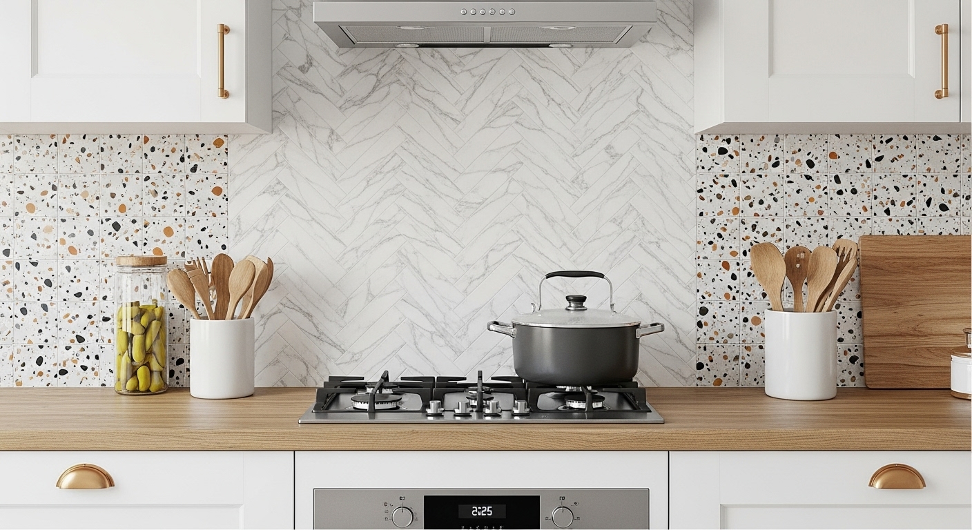 Peel-and-Stick Backsplash Tiles