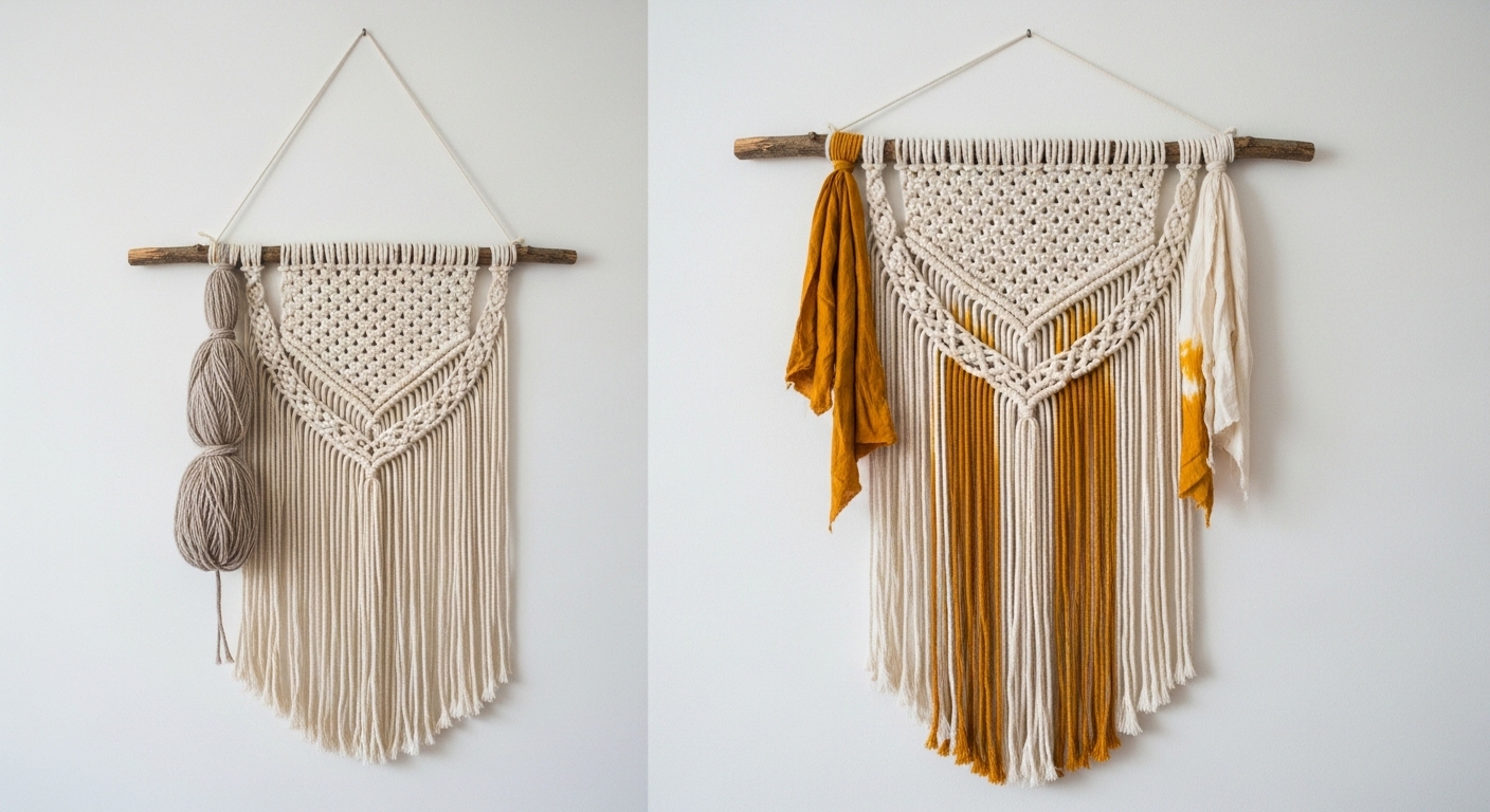 DIY Fabric or Macrame Wall Hangings