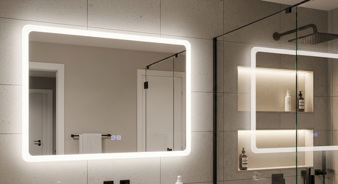 Backlit Mirrors and Illuminated Niches