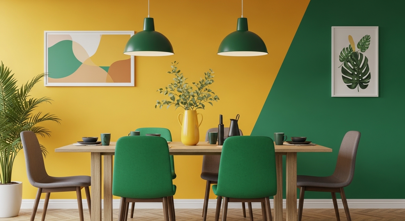 Mustard Yellow and Green: Vibrant and Fun