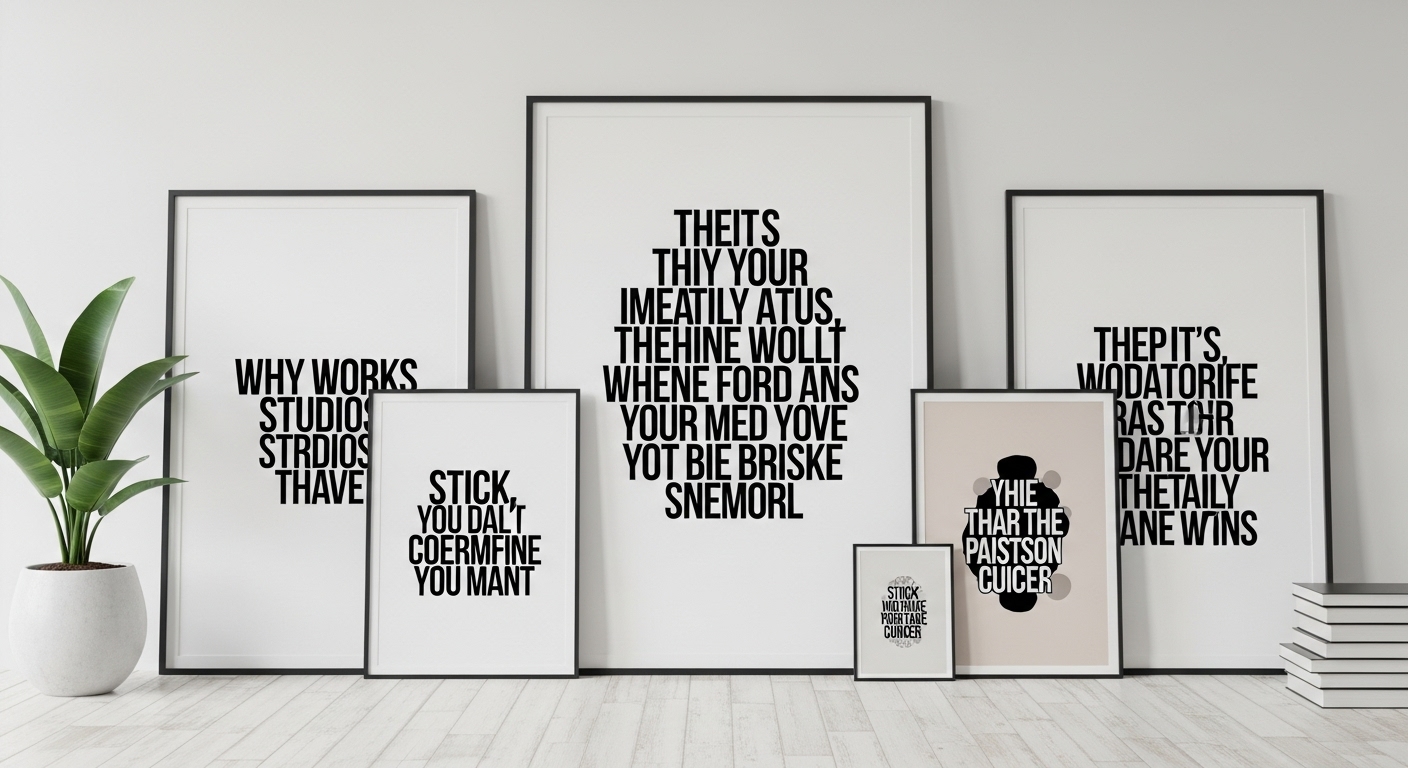 Framed Typography and Motivational Prints