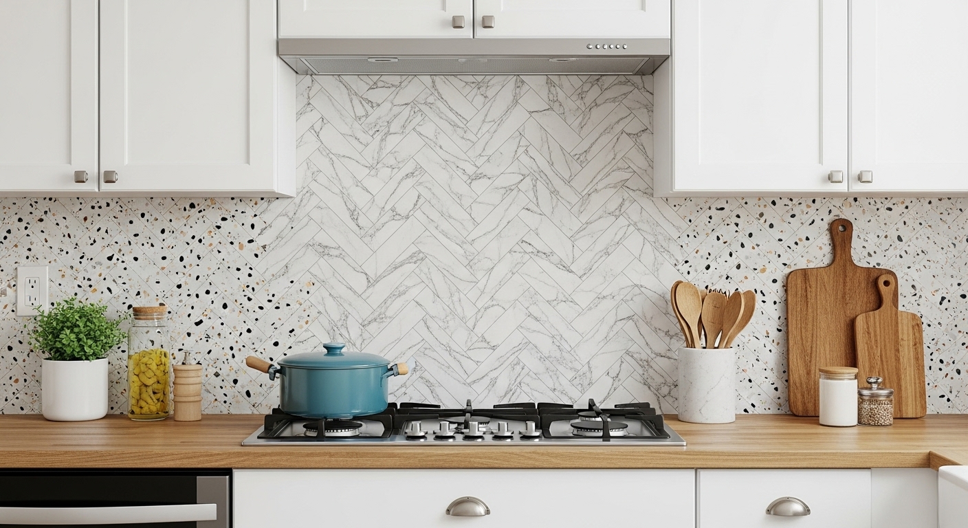 Peel-and-Stick Backsplash Tiles