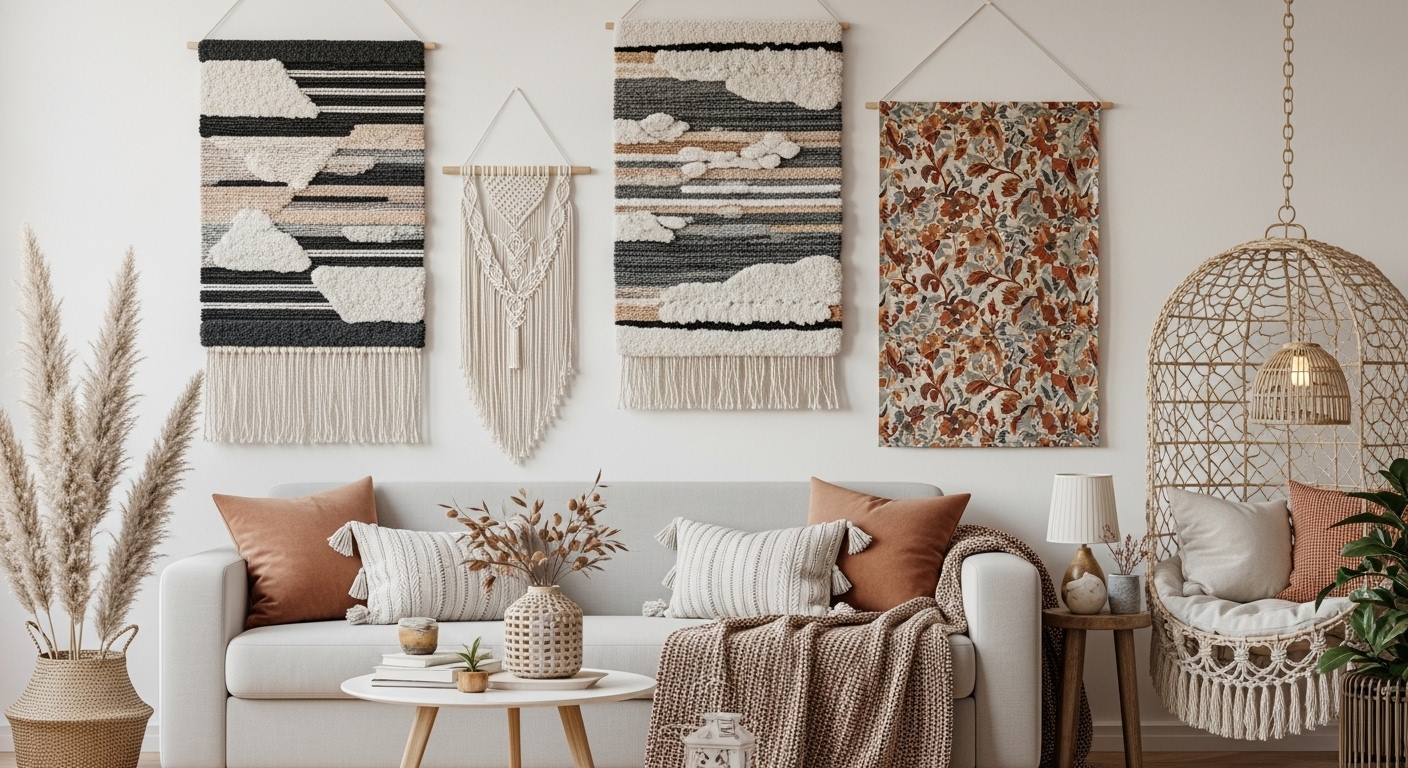 Use Tapestries or Fabric Panels for Texture