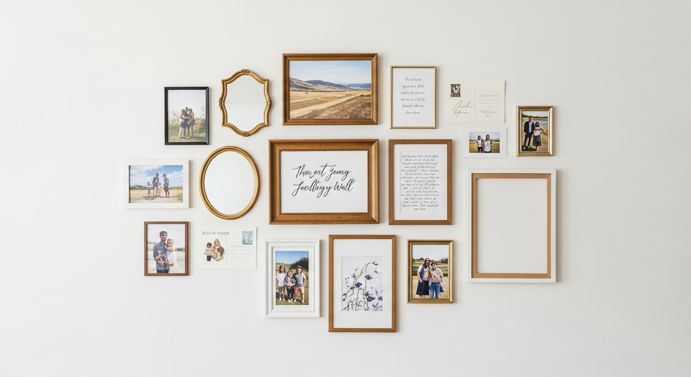 Create a Gallery Wall Using Existing Artwork or Photos