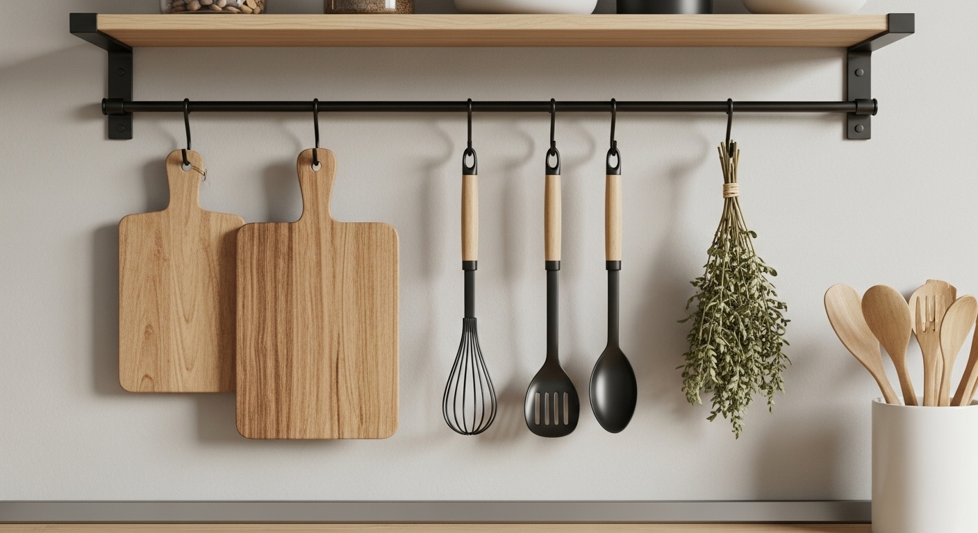 Functional Wall Rails and Hooks