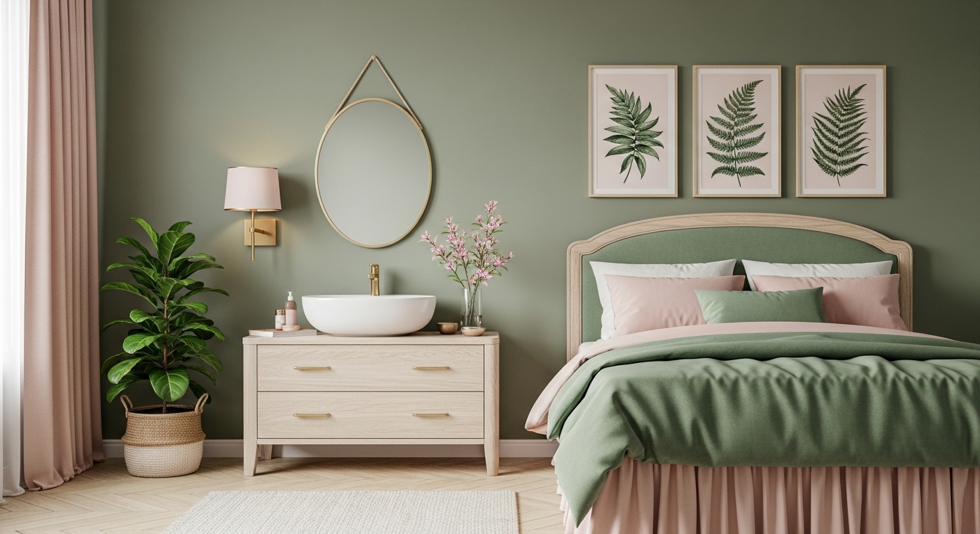 Blush Pink and Green: Soft and Stylish