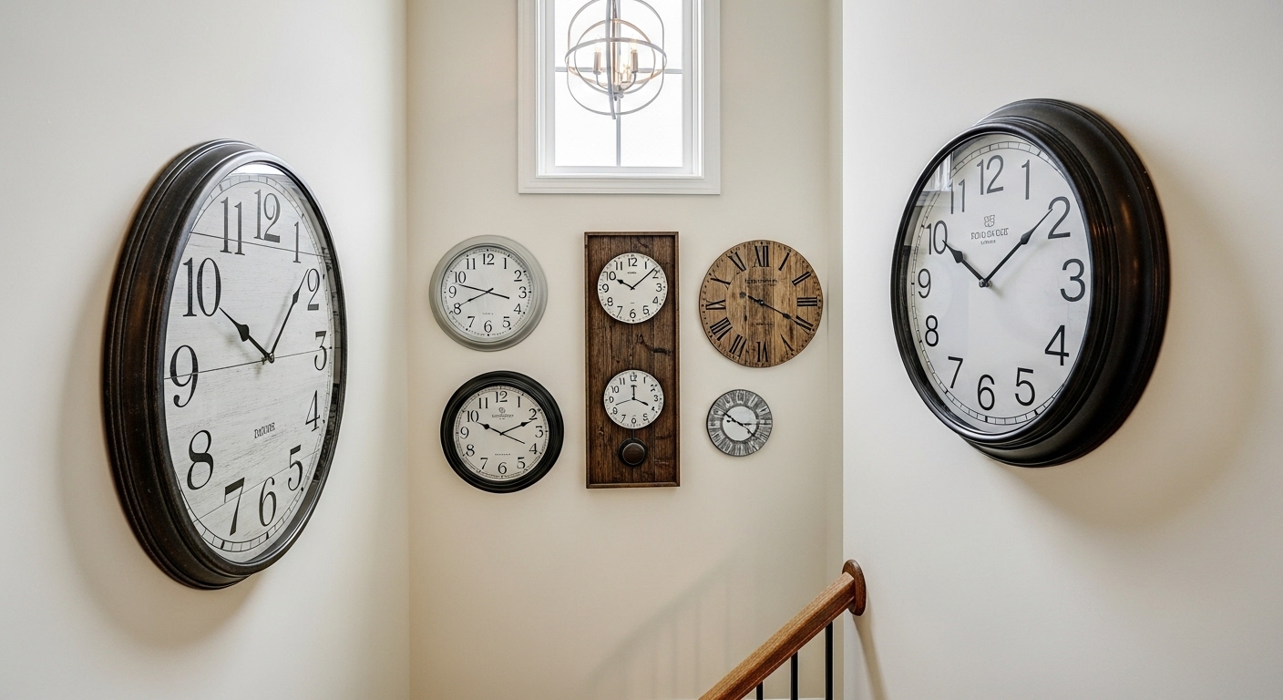 Hang Wall Clocks as Functional Art