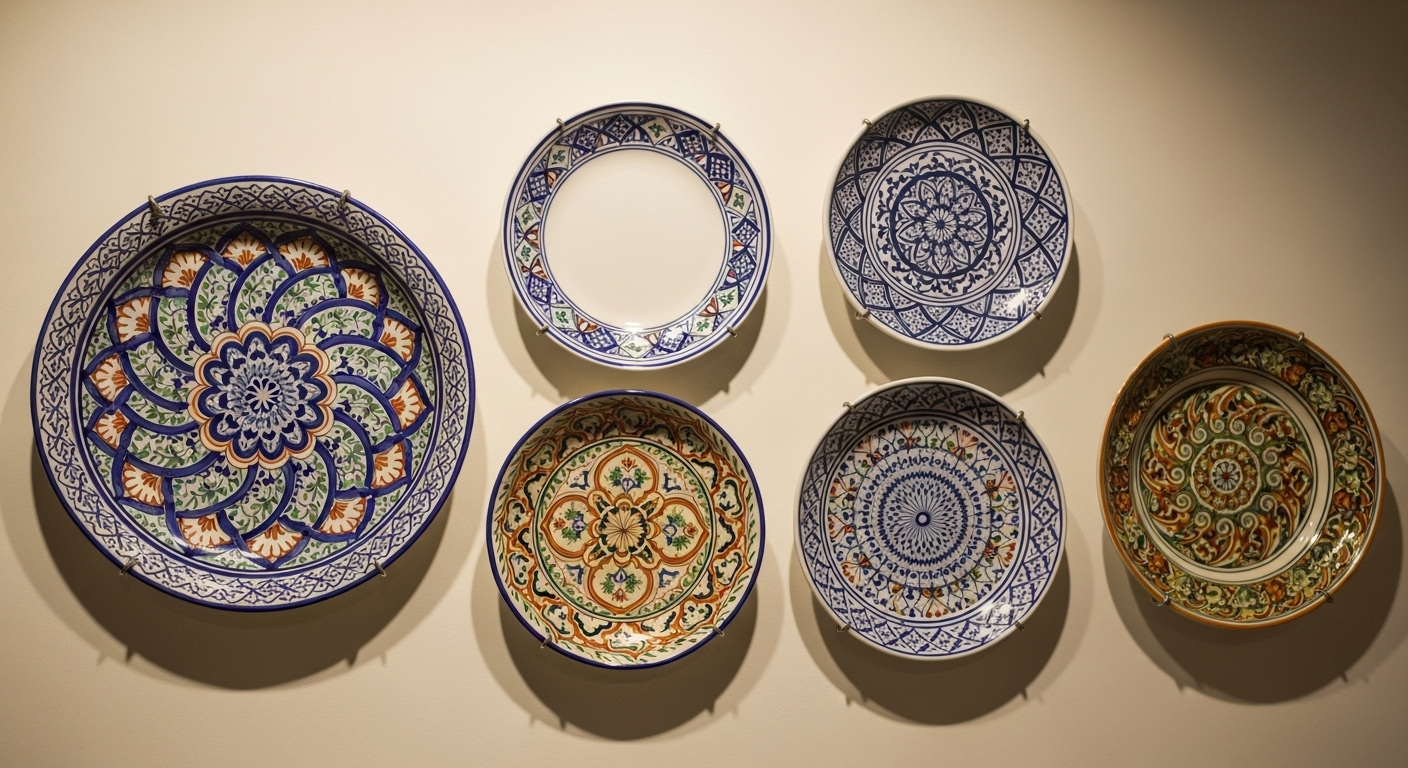 Use Decorative Plates or Ceramics