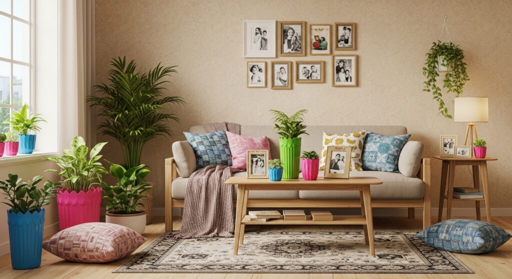 how to transform your living room using things you already own