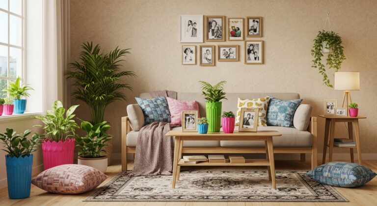 how to transform your living room using things you already own