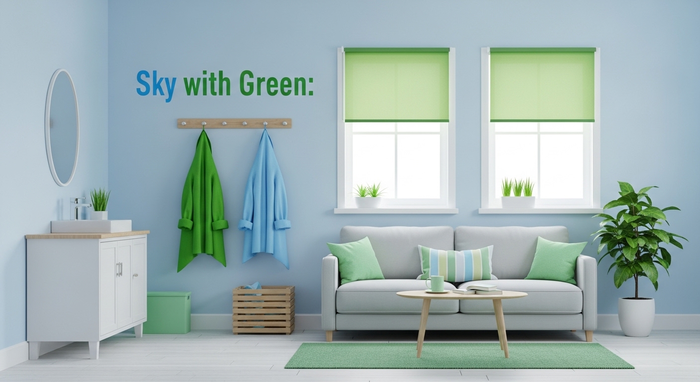 Sky Blue and Green: Airy and Serene