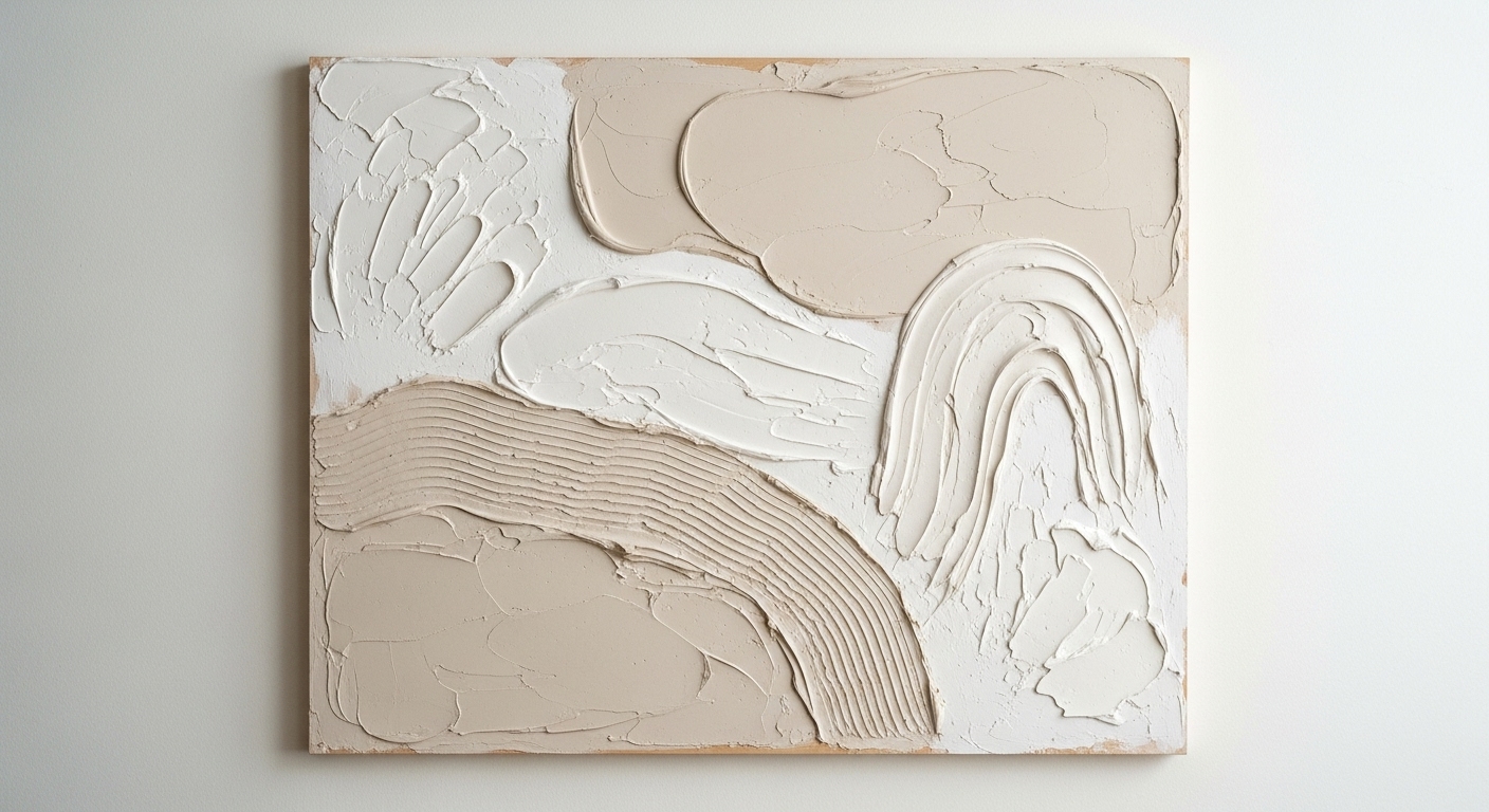DIY Textured Wall Art with Plaster or Joint Compound-Handmade wall deco