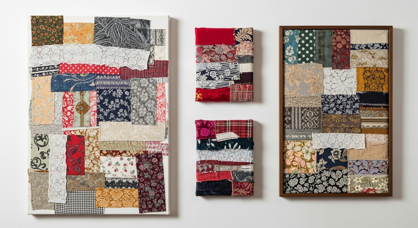 Textile Collage or Fabric Panels