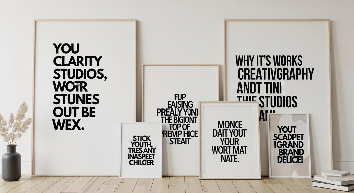 Framed Typography and Motivational Prints
