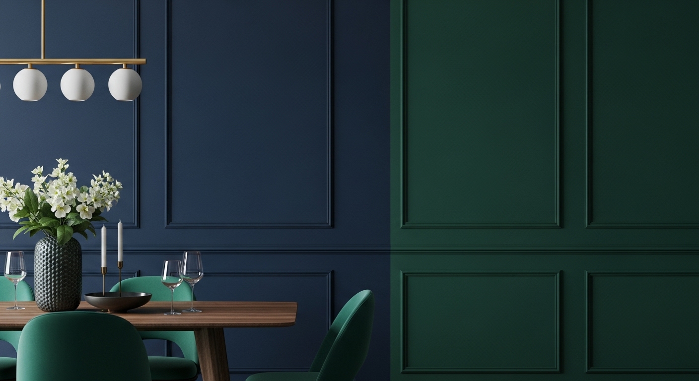 Navy Blue and Green: Bold and Balanced