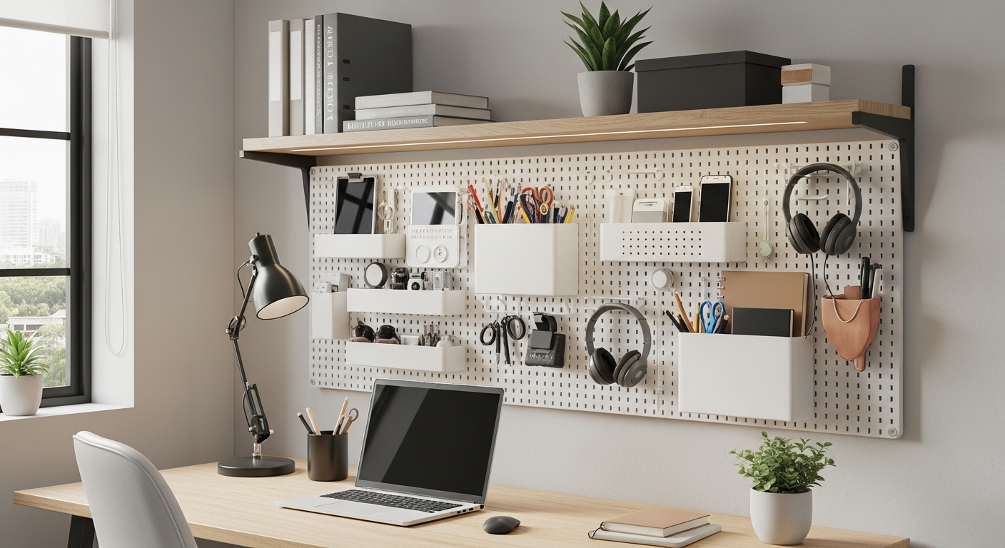Creative Pegboard Storage