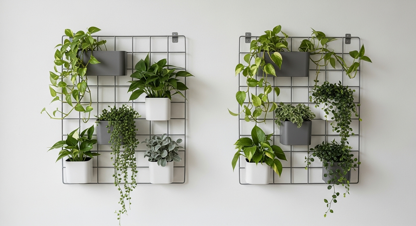Wall-Mounted Planter Grids
